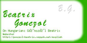 beatrix gonczol business card